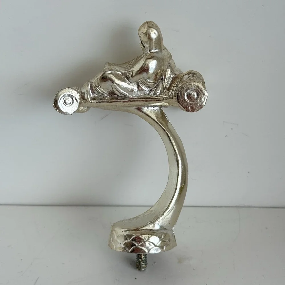 Vintage Go Cart Trophy Topper Silver Tone Metal 4.75